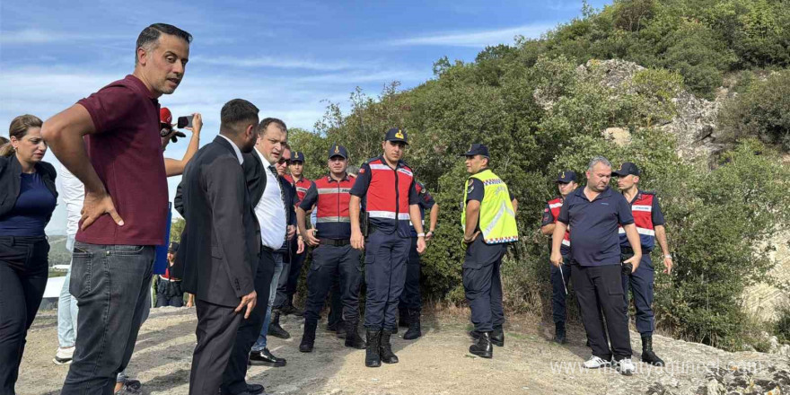 Eşini uçurumdan iterek öldürdüğü iddia edilen sanığın davasında olay yeri keşfi yapıldı