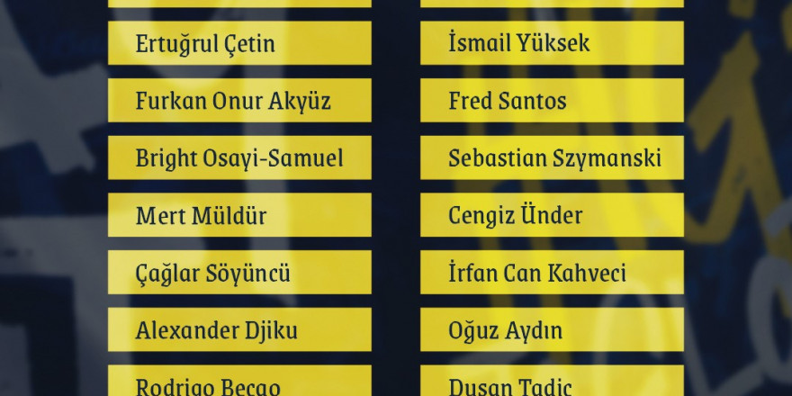 Fenerbahçe’de Fred ve Ferdi Kadıoğlu kamp kadrosunda