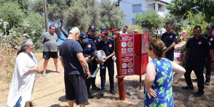 Fethiye Şövalye Adası sakinlerine yangın eğitimi