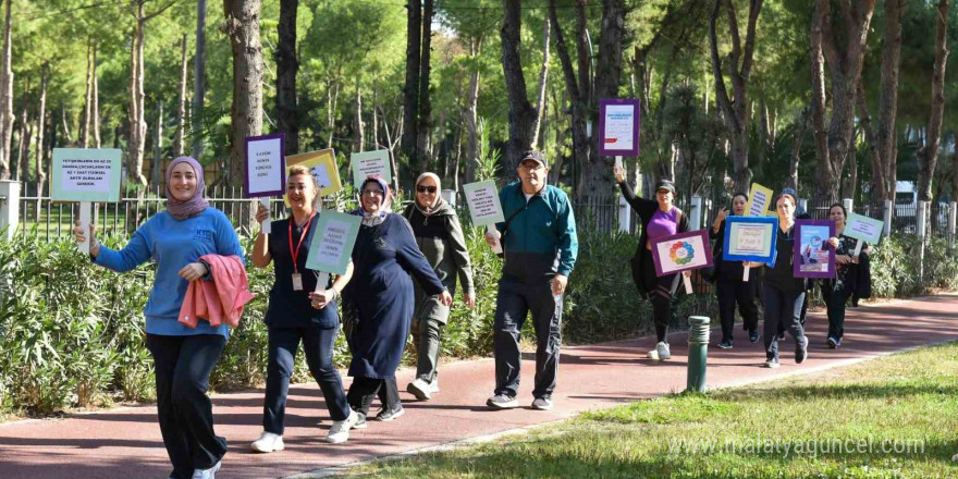 Fiziksel aktivitenin önemine dikkat çekmek için yürüdüler