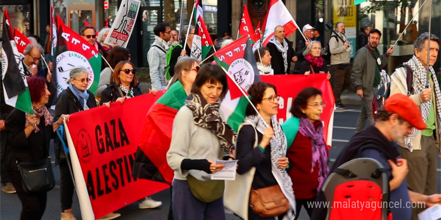 Fransa’da binlerce kişiden Gazze ve Lübnan’a saldıran İsrail’e protesto