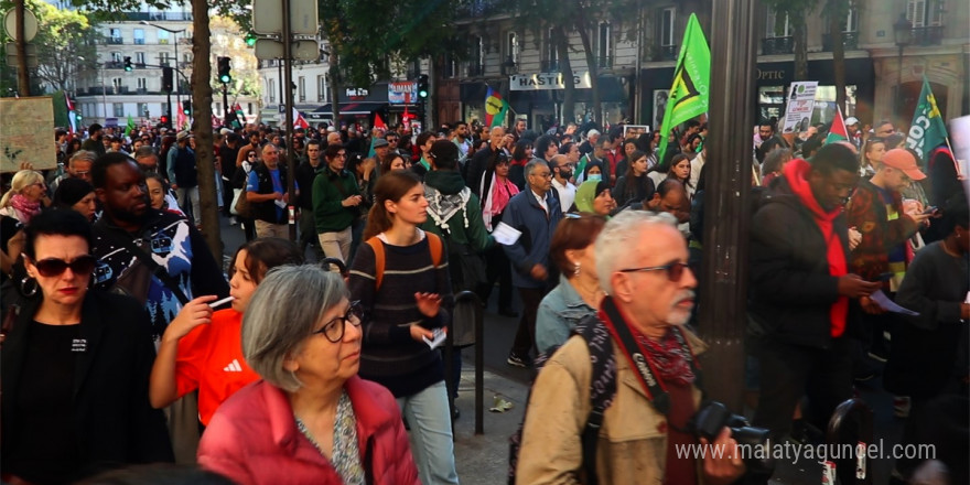 Fransa’da binlerce kişiden Gazze ve Lübnan’a saldıran İsrail’e protesto