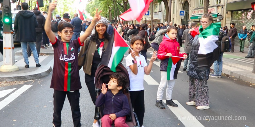 Fransa’da binlerce kişiden Gazze ve Lübnan’a saldıran İsrail’e protesto