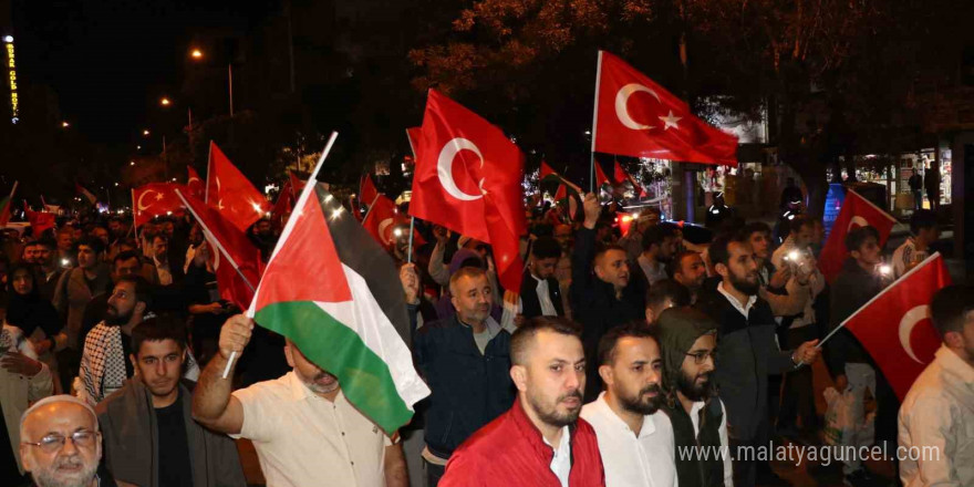 Gaziantep’te Filistin şehitleri için yürüyüş düzenlendi