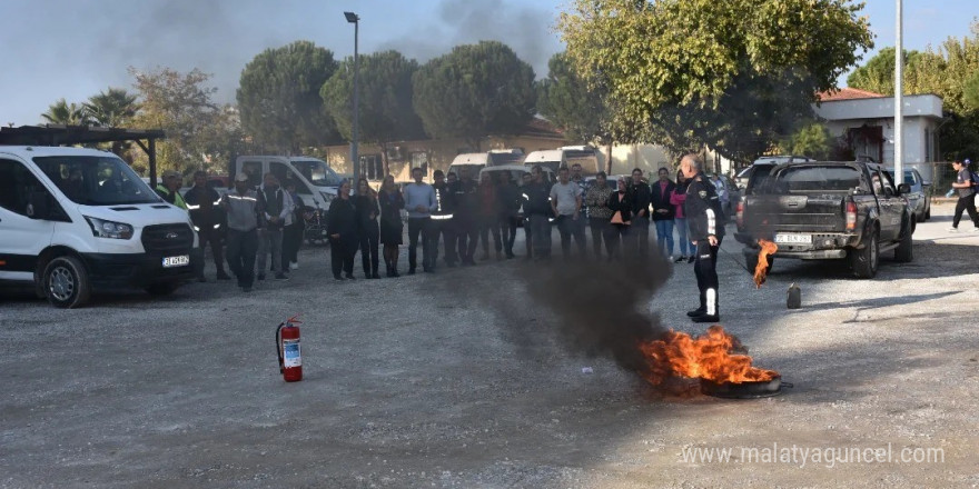 Germencik Belediyesi personeline yangın eğitimi