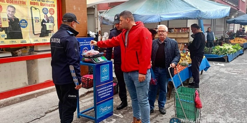 Germencik’te pazar yerlerinde tartı uygulaması başladı