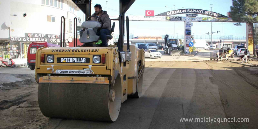 Giresun Belediyesi sanayi sitesinde altyapı ve üstyapı çalışması başlattı