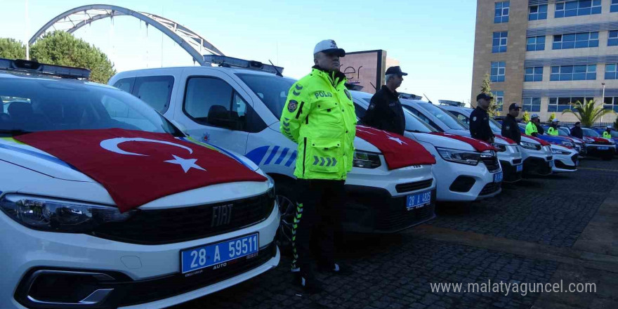 Giresun’da güvenlik güçleri için 65 yeni araç törenle teslim edildi