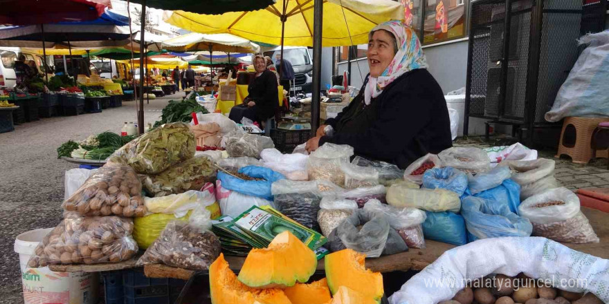 Giresunlu kadınlar yetişdirdikleri ürünleri pazarda satarak aile ekonomilerine katkı sağlıyor