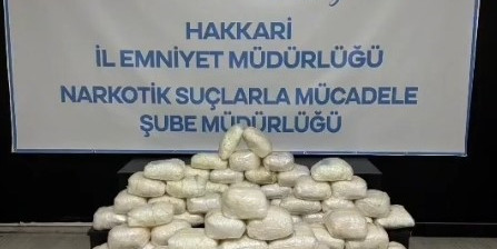 Hakkari 92 kilogram metamfetamin ele geçirildi