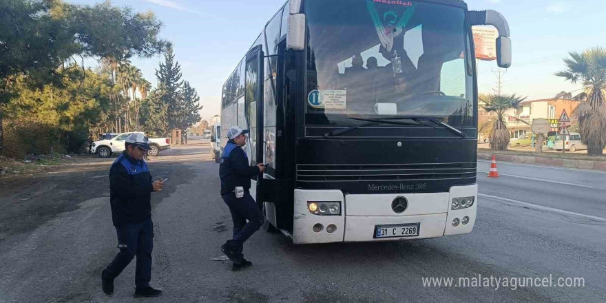 Hatay’da toplu ulaşım araçlarında sıkı denetim