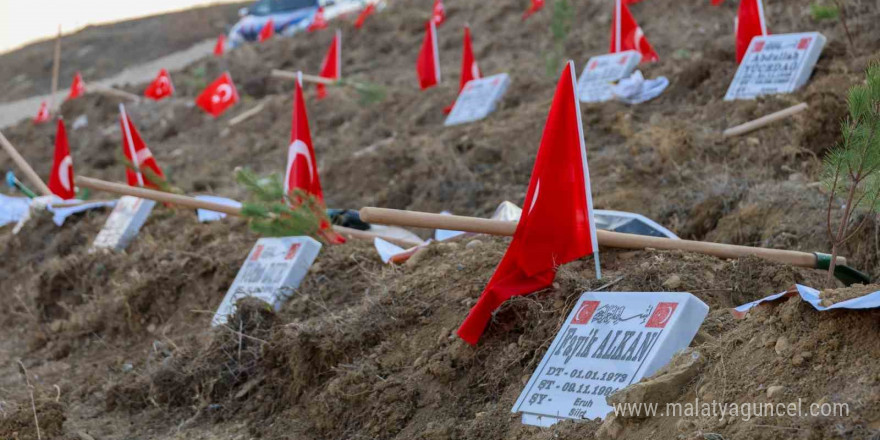 Her şehit anısına bir fidan