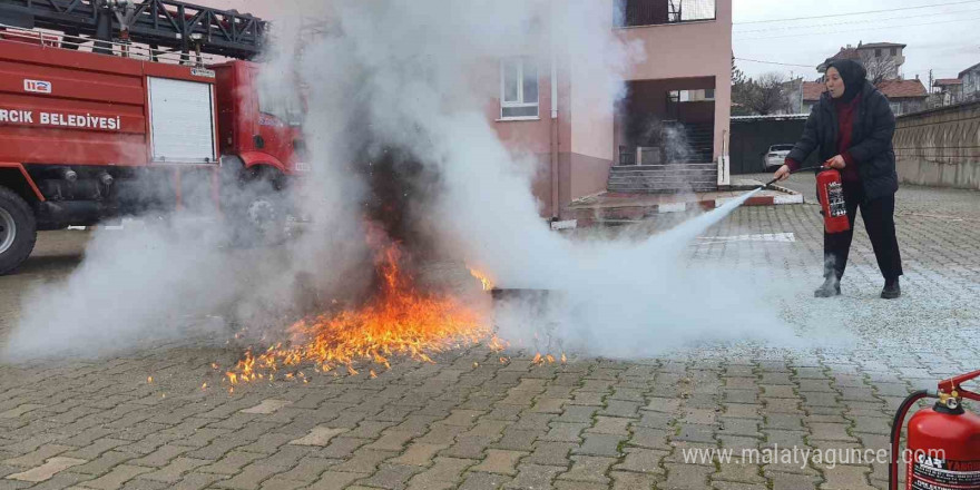 Hisarcık Anadolu Lisesi’nde yangın tatbikatı