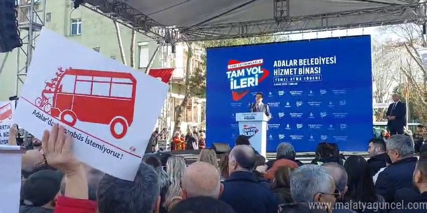 İBB Başkanı İmamoğlu’na Büyükada’da protesto