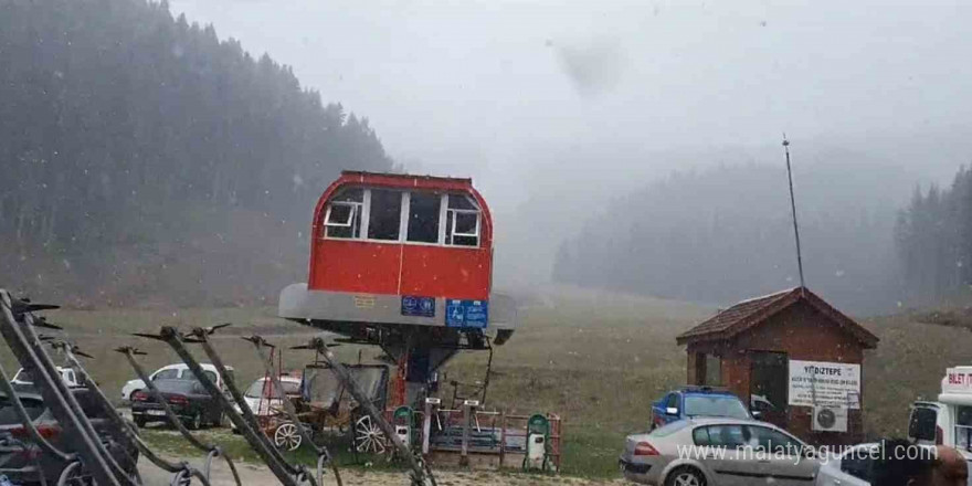 Ilgaz Dağı’nda kar yağışı etkili oluyor