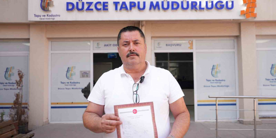 İlk tapu teslim edildi