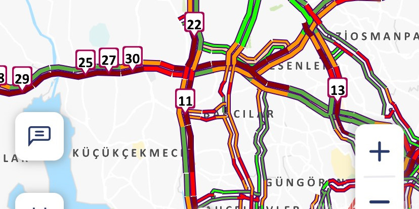 İstanbul’da haftanın son gününde trafik yüzde 90’a ulaştı