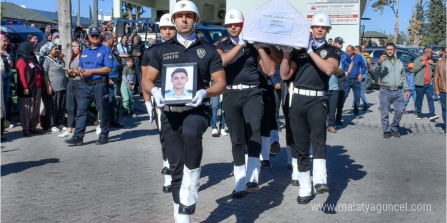 İstanbul’da hayatını kaybeden komiser Adana’da toprağa verildi