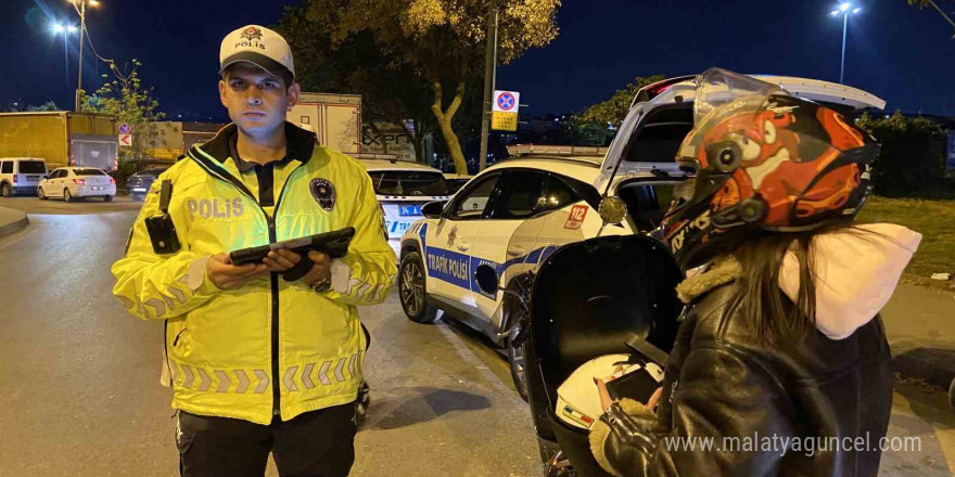 İstanbul’da motosiklet sürücülerine yönelik denetim yapıldı