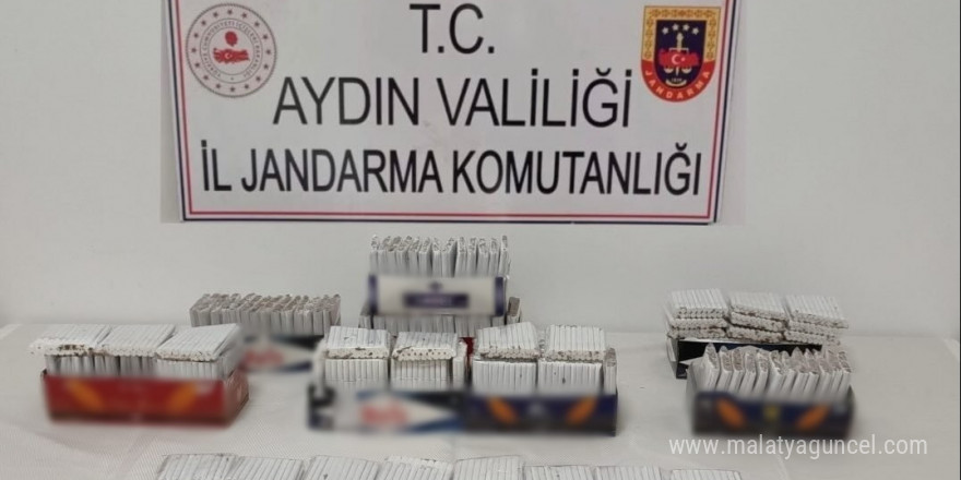 Jandarma ekipleri 2 bin 620 adet içi tütün dolu makaron ele geçirdi