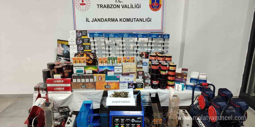 Jandarmadan kaçak sigara imalathanesine baskın