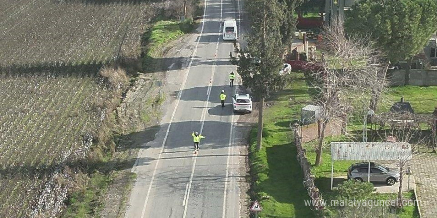 Jandarmadan mikro İHA ile hava destekli trafik denetimi