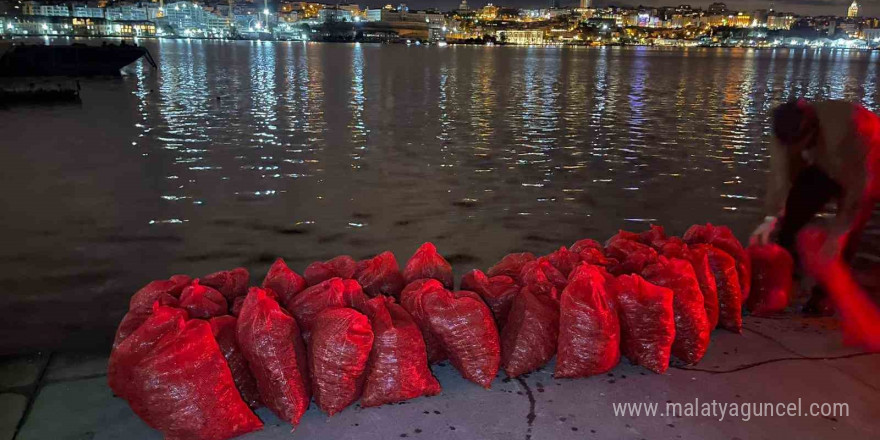 Kadıköy’de 1 ton kaçak midye ele geçirildi