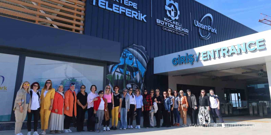 Kadın muhtarların teleferik heyecanı