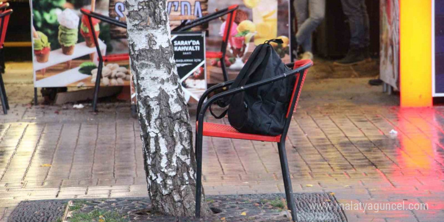 Kafede şüpheli çanta paniği