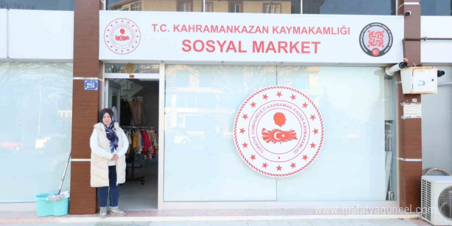 Kahramankazan’da Sosyal Market ihtiyaç sahiplerini AVM standartlarında ağırlıyor