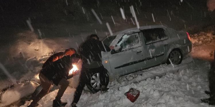 Kanala düşen araç için polis ve jandarma seferber oldu