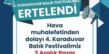 Karaduvar Balık Festivali ertelendi