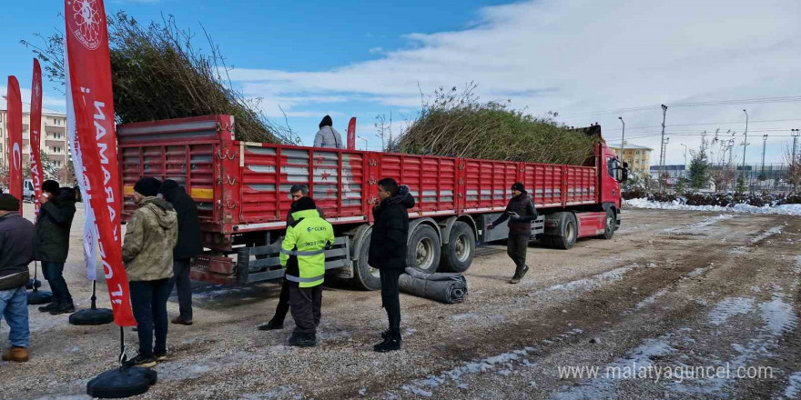 Karaman’da üreticiye 45 bin adet fidan dağıtıldı