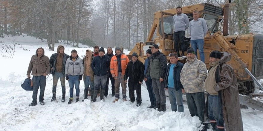 Karda mahsur kalan 6 orman işçisi kurtarıldı