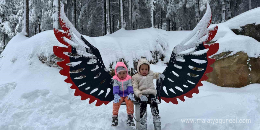 Kartepe kar ile şenlendi