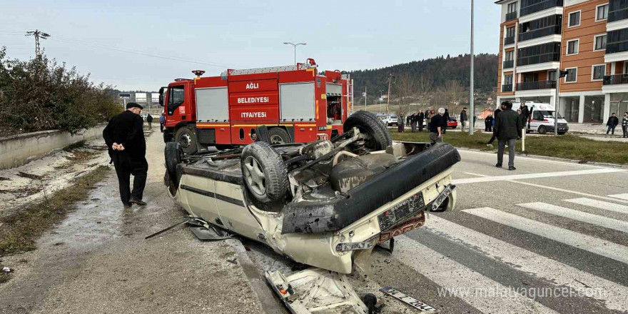 Kastamonu’da Fiat-Tofaş araç takla attı: 2 yaralı