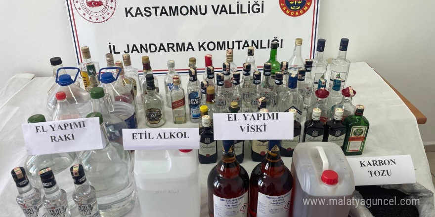 Kastamonu’da sahte içki operasyonu: 2 gözaltı