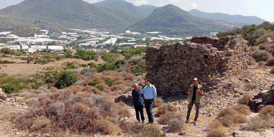 Kaymakamı Topsakaloğlu Arsinoe Antik Kentinde incelemelerde bulundu