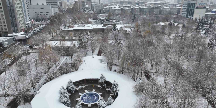 Kayseri beyaza büründü, kartpostallık görüntüler ortaya çıktı