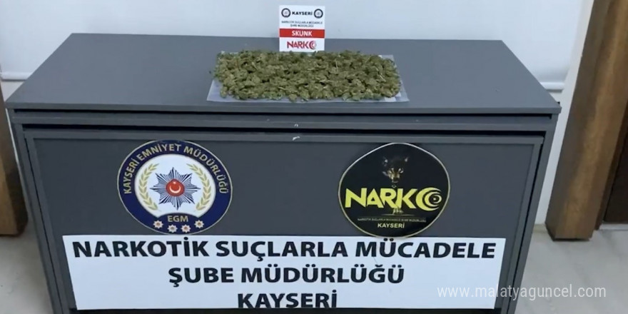 Kayseri’de 1 kilo uyuşturucu ele geçirildi