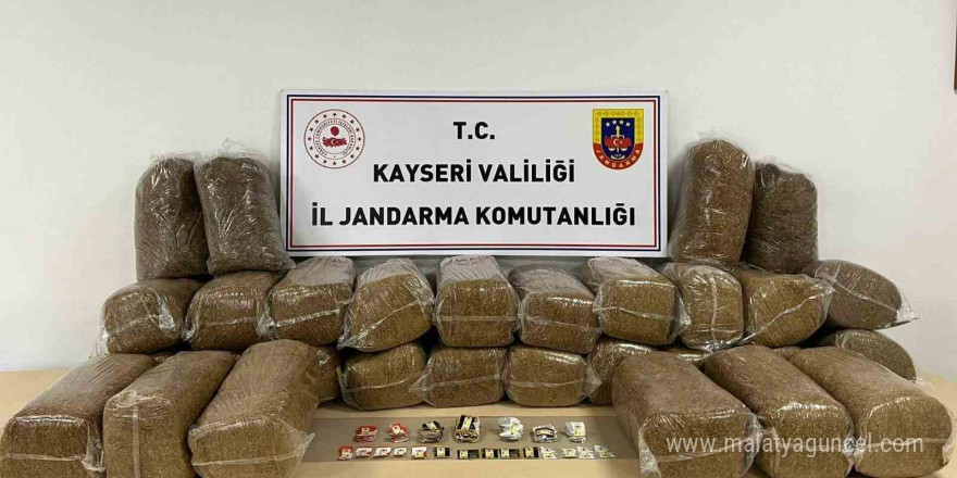 Kayseri’de 183 kilo bandrolsüz tütün ele geçirildi