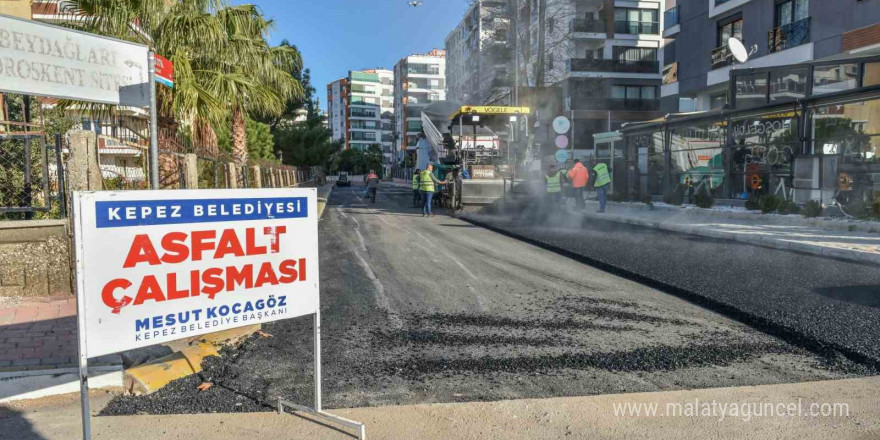 Kepez’de altyapı kazıları sebebiyle bozulan asfalt yenilendi