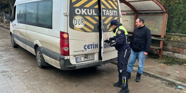 Kırklareli’nde okul servisleri denetlendi