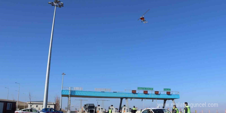 Kırşehir trafiği havadan denetlendi