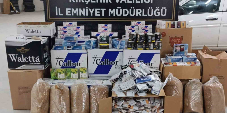 Kırşehir’de 1 ton 600 gram kaçak tütün ele geçirildi