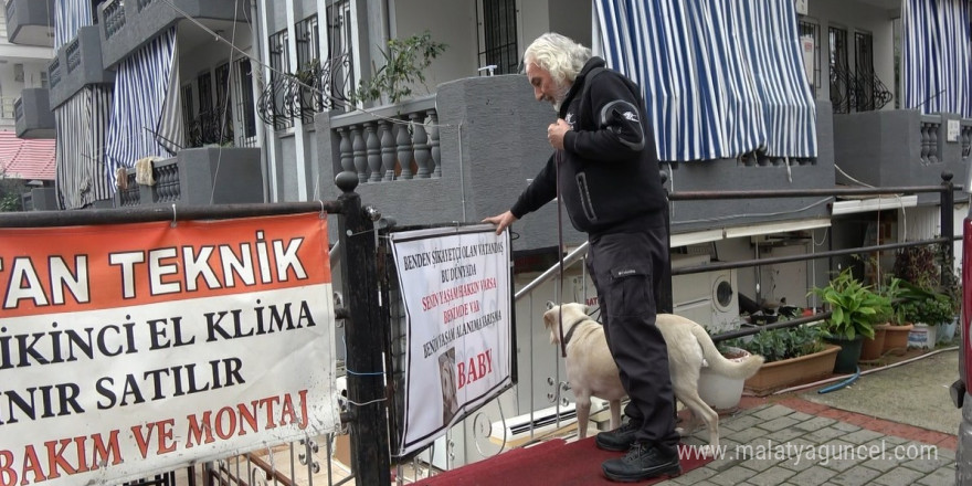 Komşuların rahatsız olduğu labrador cinsi köpek için sahibinden pankartlı tepki