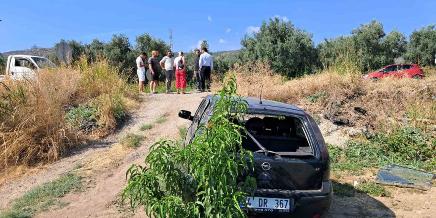 Kontrolünü kaybeden kadın sürücü tarlaya uçtu