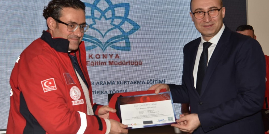 Konya İl Milli Eğitime MEVKA desteği ile arama kurtarma eğitimi verildi