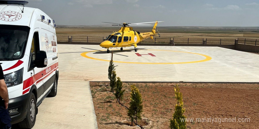 Konya’da kalp krizi geçiren hasta için hava ambulansı havalandı