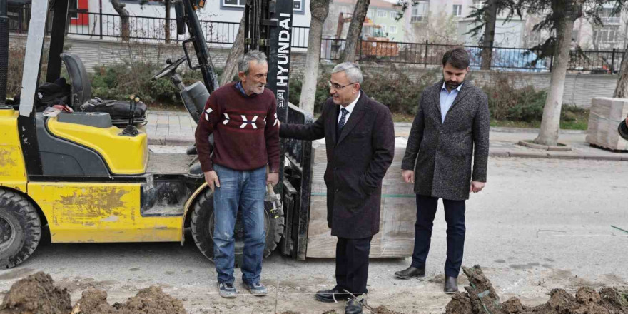 Kütahya’da Abdurrahman Karaa Bulvarı’ndaki çalışmalar devam ediyor